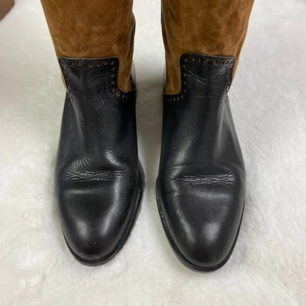Lord & Taylor Leather and‎ Suede Tall Boots - Made In Italy - size 6